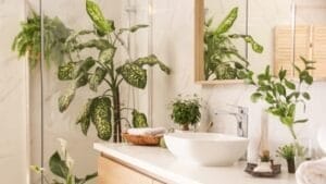 18 Plants That Flourish in Humid Bathrooms 1 18 Plants That Flourish in Humid Bathrooms - bathroom with plants ss1623874537