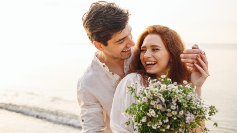 15 Perfect Flowers for Each Anniversary Milestone 8 15 Perfect Flowers for Each Anniversary Milestone - couple with flowers ss2053474343