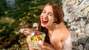 8 Guilt-Free Foods You Can Eat Without Gaining Weight 1 8 Guilt-Free Foods You Can Eat Without Gaining Weight - eating lady ss291921743