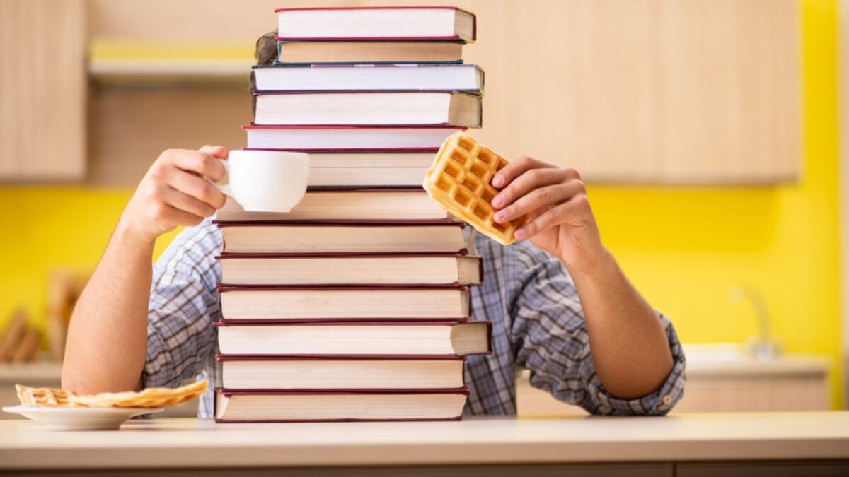 10 Creative & Practical Uses for the Space Above Your Kitchen Cabinets 5 10 Creative & Practical Uses for the Space Above Your Kitchen Cabinets - food with books dp214145606