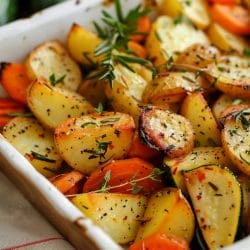 Perfectly Savory Garlic Herb Roasted Veggies Recipe Everyone Will Love - garlic herb roasted potatoes carrots and zucchini