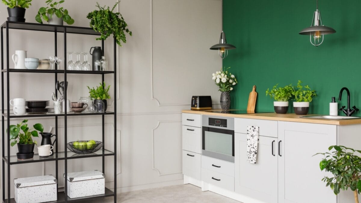 10 Creative & Practical Uses for the Space Above Your Kitchen Cabinets 2 10 Creative & Practical Uses for the Space Above Your Kitchen Cabinets - kitchen with plants dp253334706