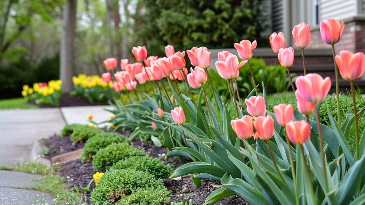 10 Plants & Trees That Can Boost Your Home's Value 11 10 Plants & Trees That Can Boost Your Home's Value - tulips in front yard home