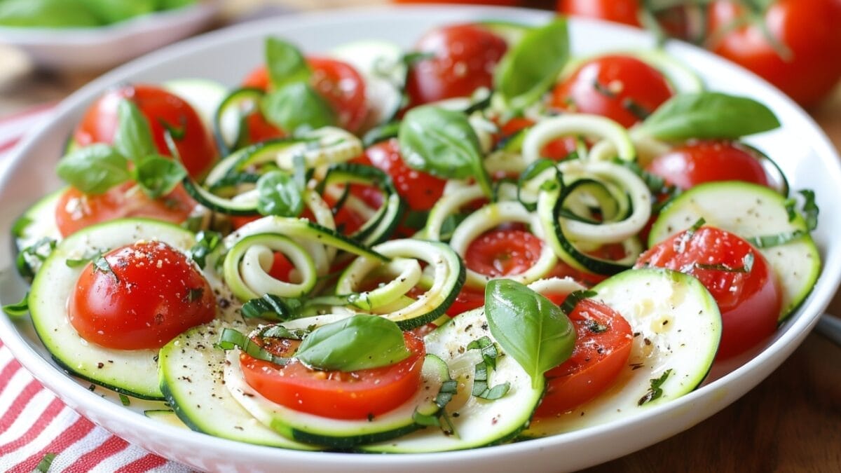 8 Guilt-Free Foods You Can Eat Without Gaining Weight 8 8 Guilt-Free Foods You Can Eat Without Gaining Weight - zucchini noodle caprese salad ai