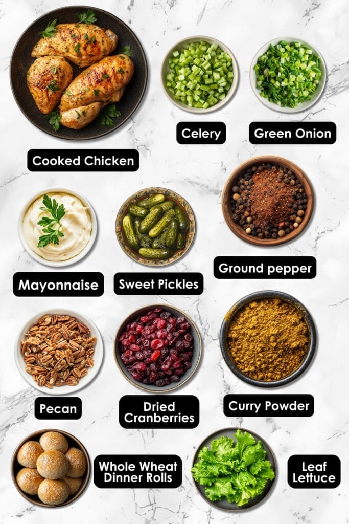 The Ultimate Chicken Salad Party Sandwich Recipe 3 The Ultimate Chicken Salad Party Sandwich Recipe - Chicken Salad Party Sandwiches ingredients