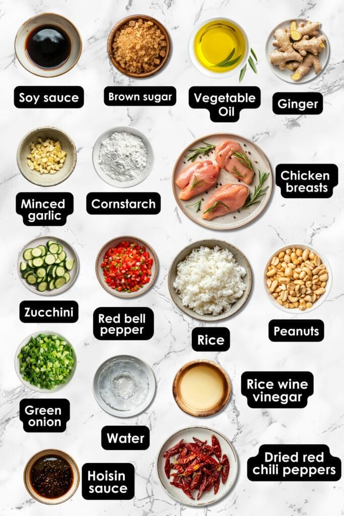 Kung Pao Chicken Simplified with a Slow Cooker Recipe 3 Kung Pao Chicken Simplified with a Slow Cooker Recipe - Kung Pao Chicken ingredients