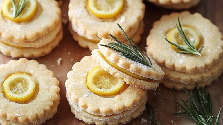 Rosemary-Lemon Shortbread Recipe: Sophisticated Cookies Made Easy 4 Rosemary-Lemon Shortbread Recipe: Sophisticated Cookies Made Easy - Rosemary Lemon Shortbread Sandwich Cookies