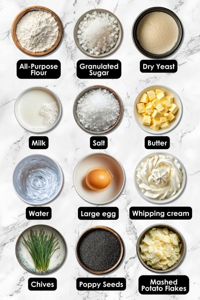 Savory Chive Bread Rings Is Your New Go-To Party Sensation Recipe 3 Savory Chive Bread Rings Is Your New Go-To Party Sensation Recipe - Savory Chive Bread Rings ingredients