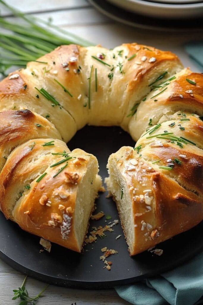 Savory Chive Bread Rings Is Your New Go-To Party Sensation Recipe - Savory Chive Bread Rings pin