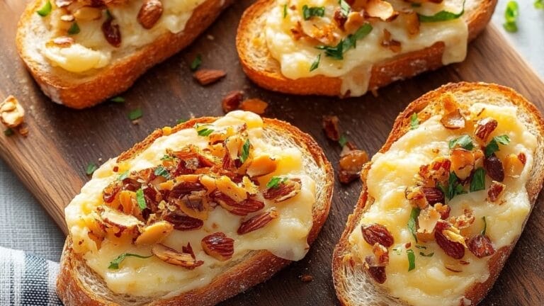 Smoked-Almond Cheese Toasts Recipe: A Sophisticated Party Hit 1 Smoked-Almond Cheese Toasts Recipe: A Sophisticated Party Hit - Smoked Almond Cheese Toasts