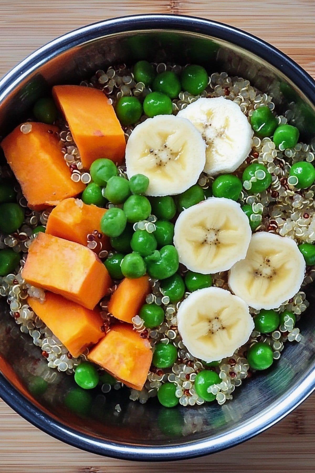 Pup-Approved: Nutrient-Packed Sweet Potato-Pea-Quinoa-Banana Bowl 2 Pup-Approved: Nutrient-Packed Sweet Potato-Pea-Quinoa-Banana Bowl - banana bowl pin mida