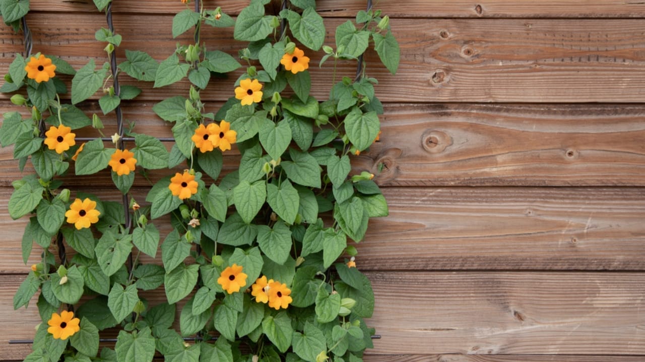 15 Fast-Growing Climbers That’ll Make Your Garden Come Alive 10 15 Fast-Growing Climbers That’ll Make Your Garden Come Alive - black eyed susan vine dp303530990