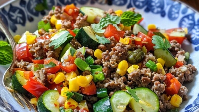 A Quick & Healthy Dinner with Ground Beef with Summer Vegetables 1 A Quick & Healthy Dinner with Ground Beef with Summer Vegetables - ground beef with vegetable recipe
