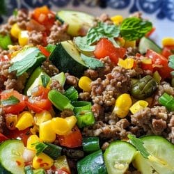 A Quick & Healthy Dinner with Ground Beef with Summer Vegetables 5 A Quick & Healthy Dinner with Ground Beef with Summer Vegetables - ground beef with vegetable recipe