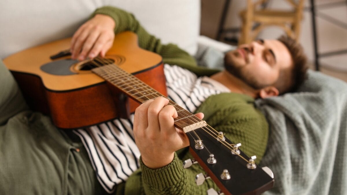 36 Calming Slow Living Hobbies & Habits for Ultimate Relaxation 15 36 Calming Slow Living Hobbies & Habits for Ultimate Relaxation - guitar dp321896200