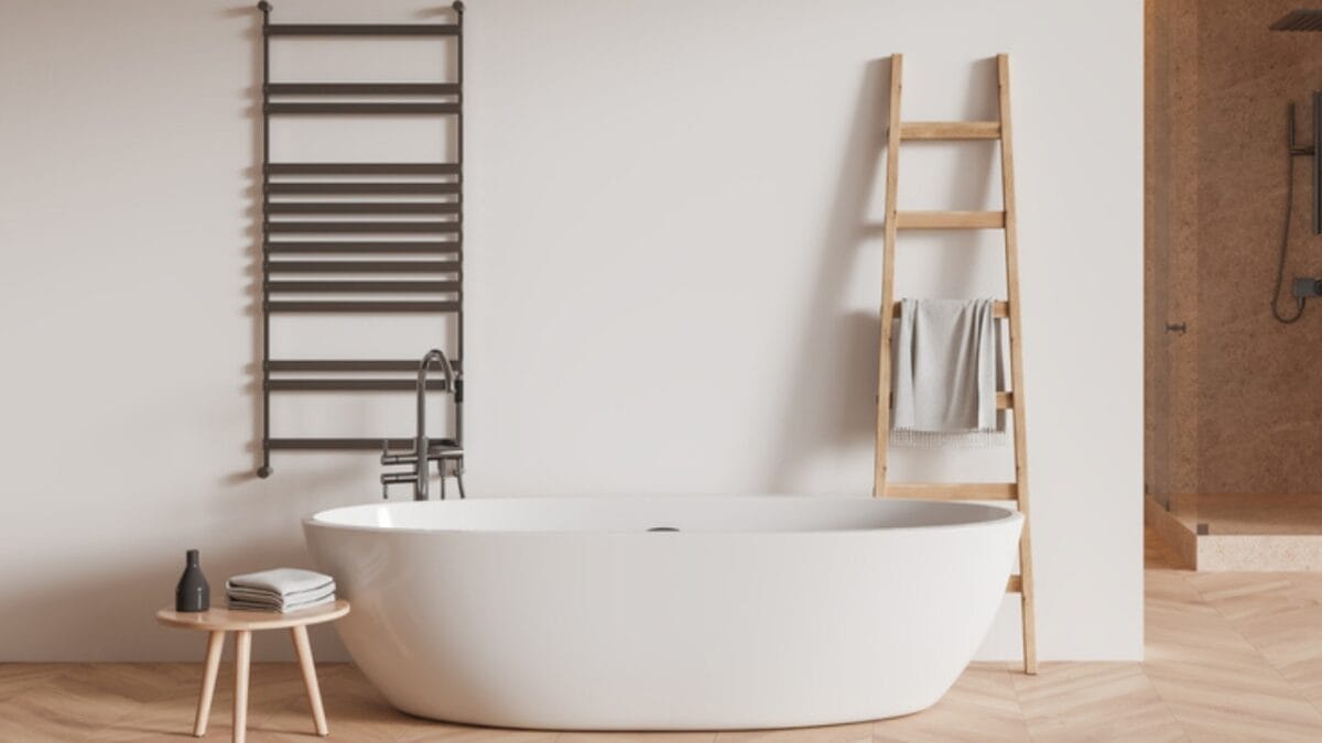 18 Bathroom Organization Hacks to Declutter Your Space 9 18 Bathroom Organization Hacks to Declutter Your Space - ladder shelf towel dp666078484