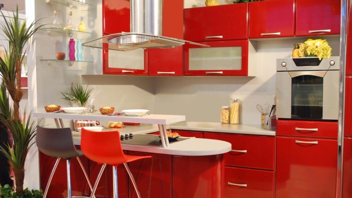 10 Outdated Kitchen Cabinet Colors to Avoid– What to Choose Instead 4 10 Outdated Kitchen Cabinet Colors to Avoid– What to Choose Instead - red kitchen dp2111489