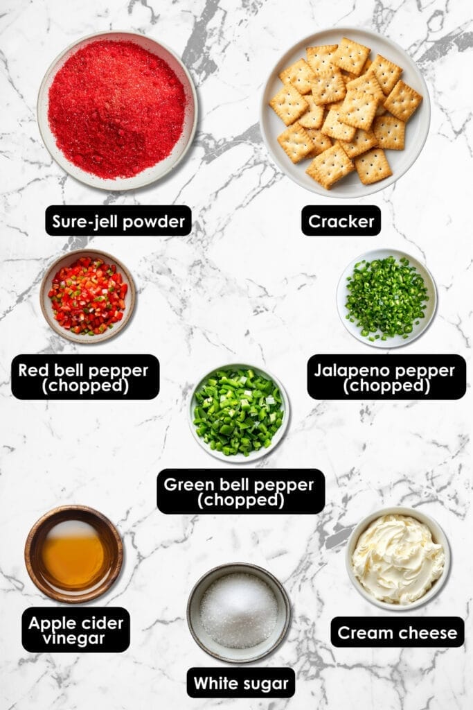 Whip Up This Red Pepper Jelly That’s Sure to Add a Zing to Any Dish 3 Whip Up This Red Pepper Jelly That’s Sure to Add a Zing to Any Dish - red pepper jelly ingredients