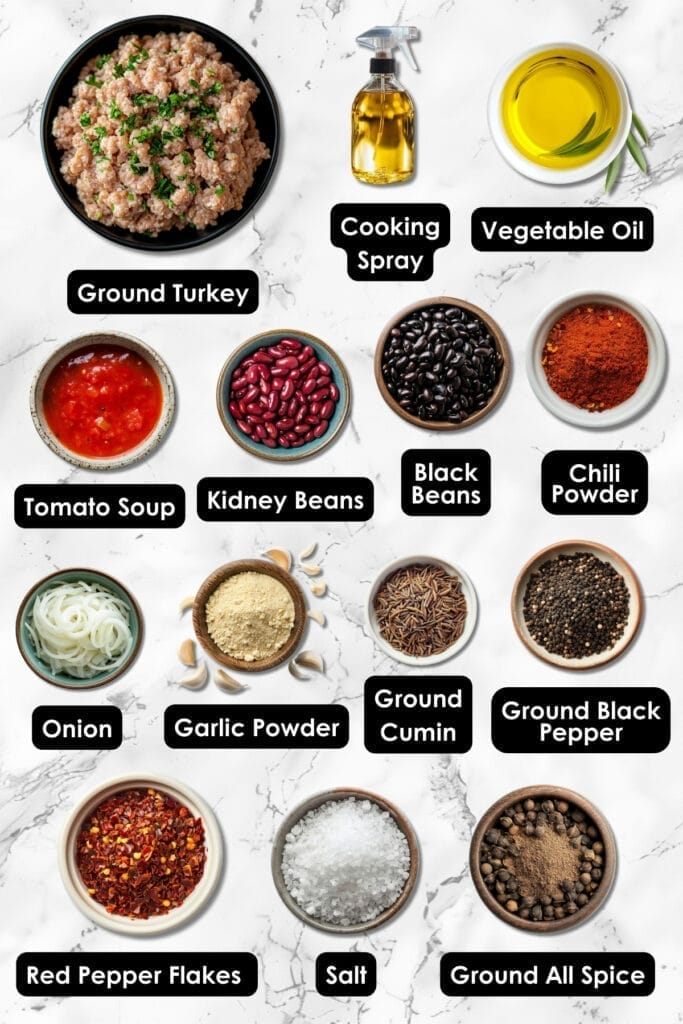 Laura's Quick Slow Cooker Turkey Chili Recipe Is Rich, Delicious & Hearty 3 Laura's Quick Slow Cooker Turkey Chili Recipe Is Rich, Delicious & Hearty - Lauras Quick Slow Cooker Turkey Chili ingredients