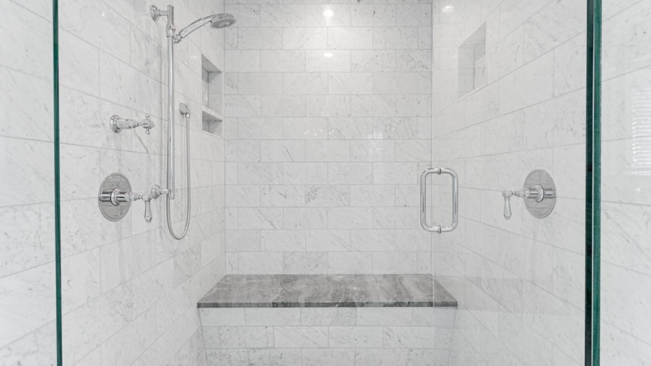 10 Indulgent Items for a Truly Luxurious Shower Experience - Marble Shower Bench ss2379080323