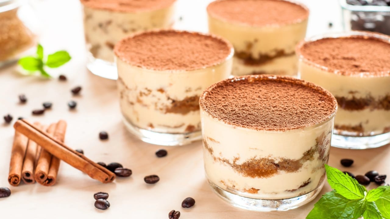 Whip Up 15 Tasty Desserts in No Time with Only 5 Ingredients - Mini Tiramisu Cups dp189654344