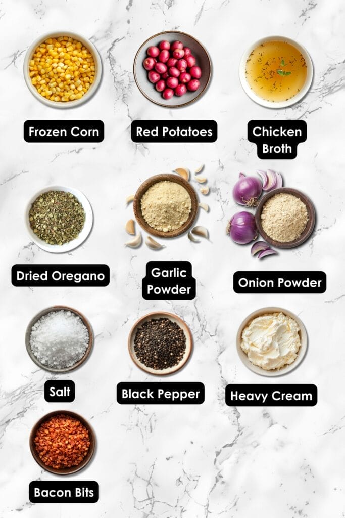 Slow Cooker Potato & Corn Chowder: A One-Pot Wonder for Busy Weeknights 3 Slow Cooker Potato & Corn Chowder: A One-Pot Wonder for Busy Weeknights - Slow Cooker Potato and Corn Chowder Ingredients 2