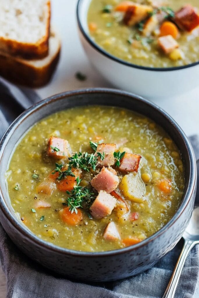 Reinventing the Classic Split Pea Soup with Ham and Slow Cooker Recipe 2 Reinventing the Classic Split Pea Soup with Ham and Slow Cooker Recipe - Split Pea Soup with Ham pin