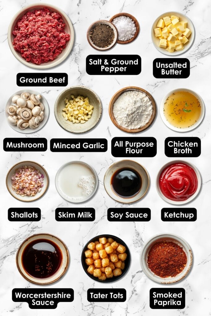 Gluten-Free Skillet Tater Tot Casserole Without Soup 3 Gluten-Free Skillet Tater Tot Casserole Without Soup - Tater Tot Casserole ingredients