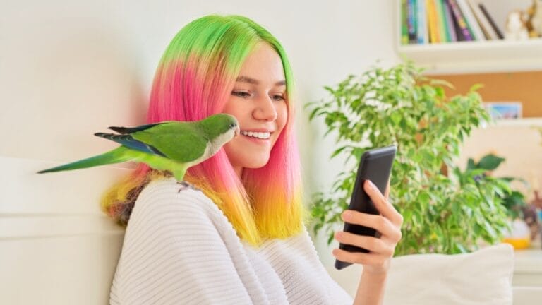 10 of the Chattiest Birds You’ll Ever Meet 4 10 of the Chattiest Birds You’ll Ever Meet - bird girl phone ss1887031849