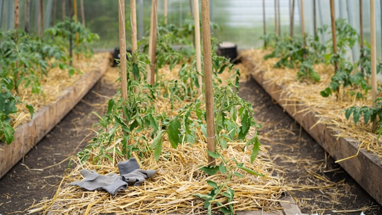 $140K on 1.5 Acres: 10 Strategies for Small Farm Success 9 $140K on 1.5 Acres: 10 Strategies for Small Farm Success - mulching tomatoes in greenhouse ss2447370727