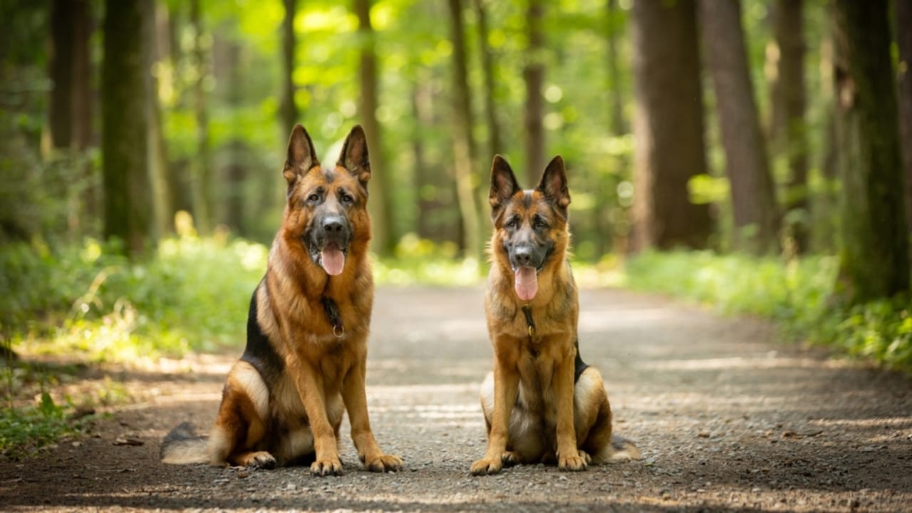 Meet 20 Adorable Dog Breeds with Pointy Ears & Unique Personalities - two german shepherd ss2500317833