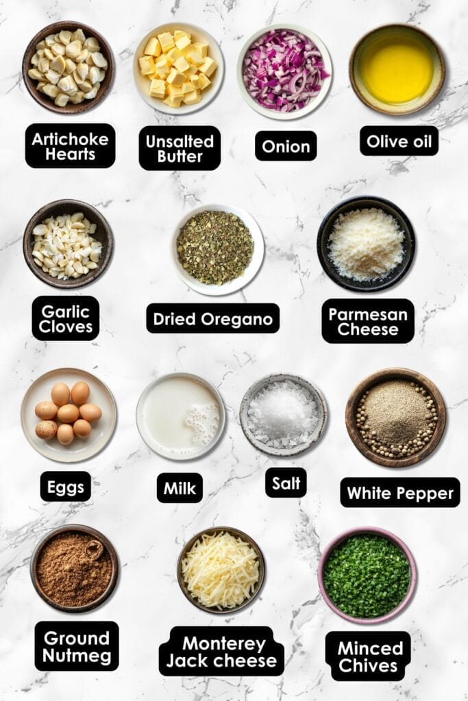 Artichoke & Onion Frittata: A Vegetarian Delight for Every Palate 3 Artichoke & Onion Frittata: A Vegetarian Delight for Every Palate - Artichoke and Onion Frittata Ingredients 1