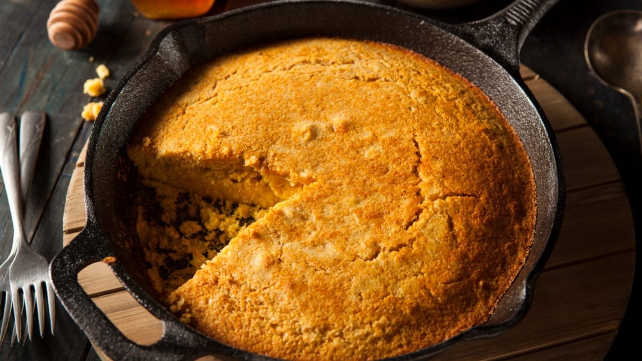 18 Mouthwatering Ways to Jazz Up Jiffy Cornbread 19 18 Mouthwatering Ways to Jazz Up Jiffy Cornbread - Cornbread in Skillet dp59737117