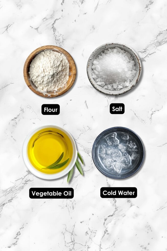 Foolproof Pie Crust Recipe: Tender, Flaky, and Easy to Make 4 Foolproof Pie Crust Recipe: Tender, Flaky, and Easy to Make - Flaky Pie Crust Ingredients