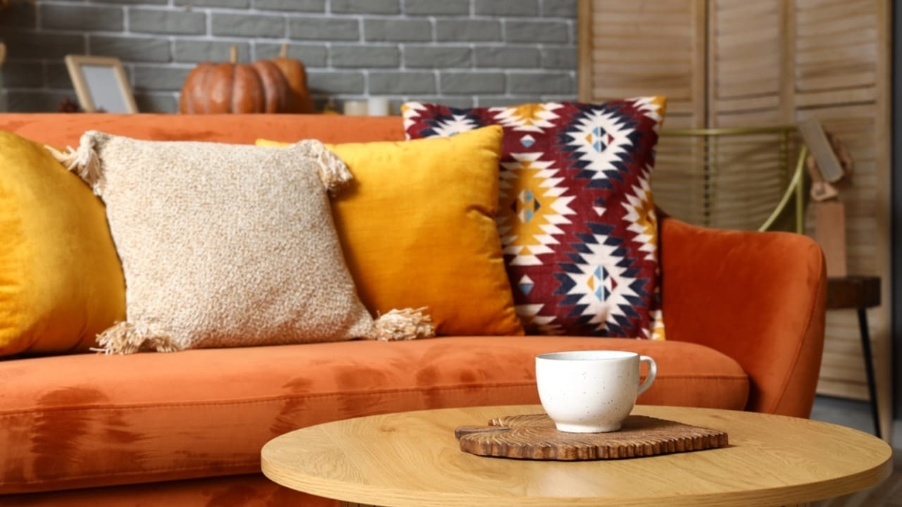 Fall Decor on a Budget: 18 Creative Ways to Keep Your Space Warm & Inviting 2 Fall Decor on a Budget: 18 Creative Ways to Keep Your Space Warm & Inviting - Orange Cushions fall theme decor ss2377614233