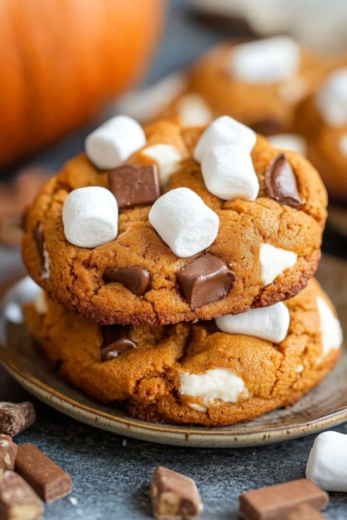 Pumpkin S’mores Cookies are the Cozy Fall Treat You Need 2 Pumpkin S’mores Cookies are the Cozy Fall Treat You Need - Pumpkin Smores Cookies Pin