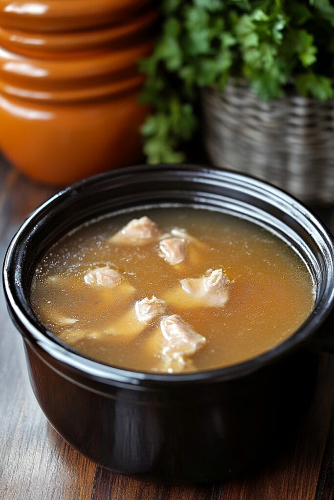 Effortless Slow Cooker Chicken Broth: Flavorful & Nutritious 2 Effortless Slow Cooker Chicken Broth: Flavorful & Nutritious - Slow Cooker Chicken Broth Pin