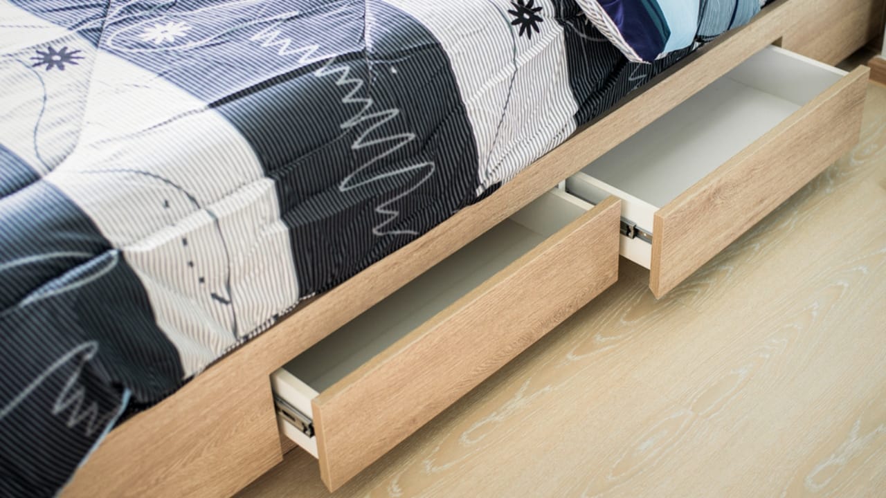 Living Solo? These 15 Cleaning Hacks Will Save You Time & Effort - Under Bed Storage Drawer ss1899091270