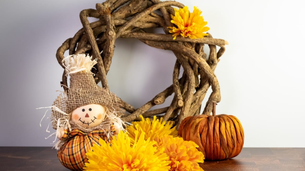 Fall Decor on a Budget: 18 Creative Ways to Keep Your Space Warm & Inviting 14 Fall Decor on a Budget: 18 Creative Ways to Keep Your Space Warm & Inviting - fall themed wooden wreath ss1796309566