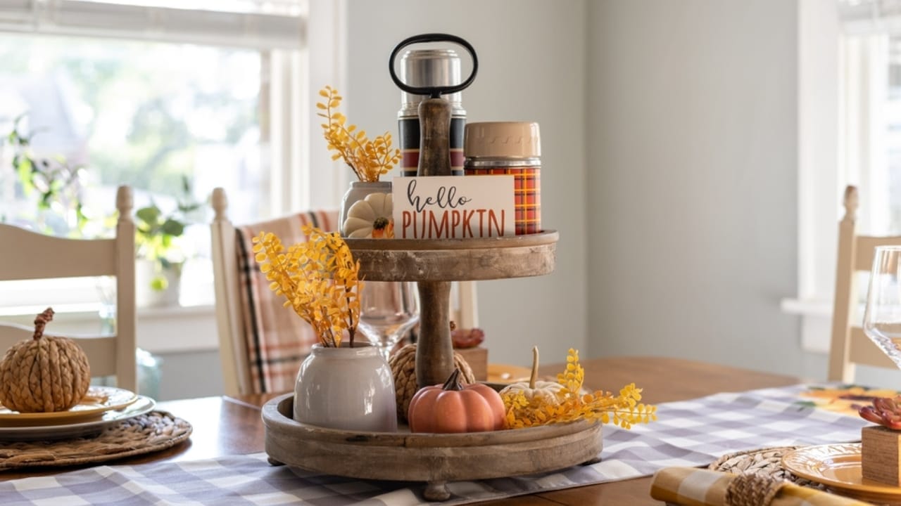 Fall Decor on a Budget: 18 Creative Ways to Keep Your Space Warm & Inviting 12 Fall Decor on a Budget: 18 Creative Ways to Keep Your Space Warm & Inviting - fall tiered trays ss2051465051