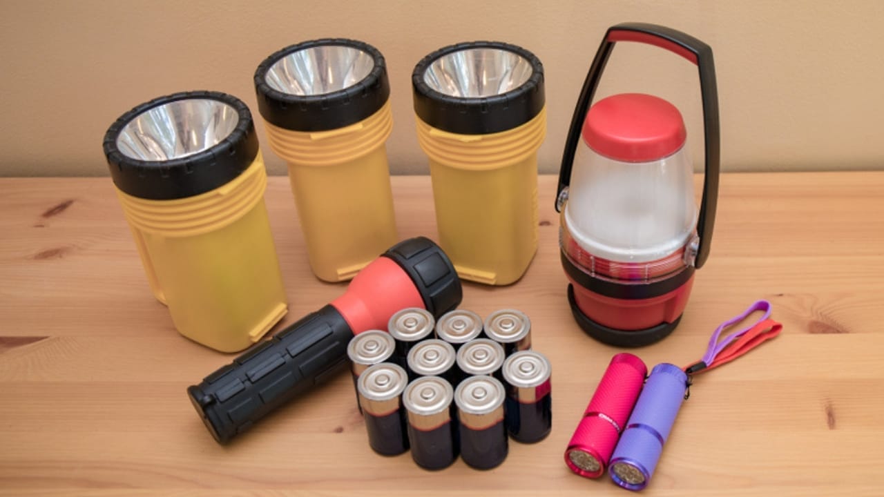 15 Easy Winterization Tips to Protect Your Home & Wallet - flashlight and batteries ss1243475752