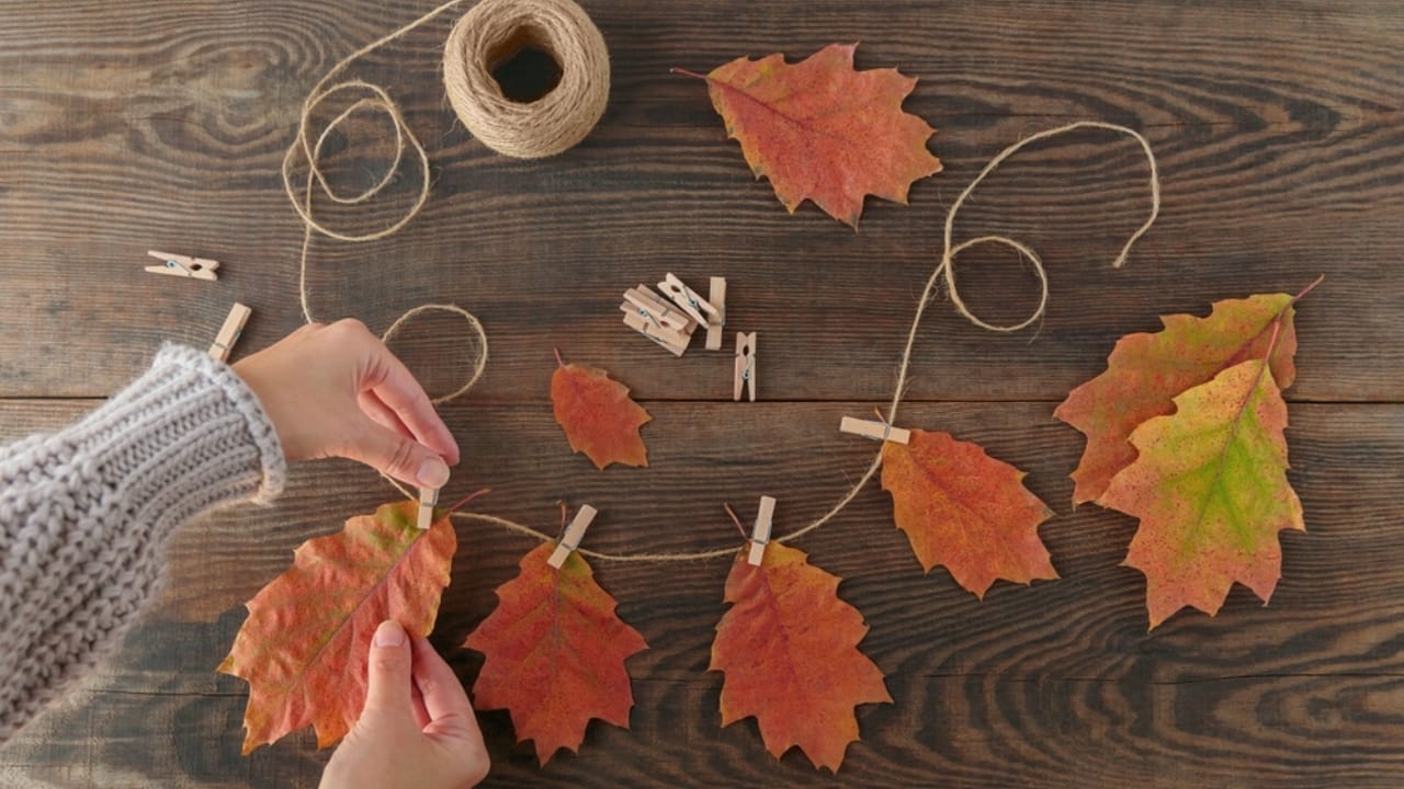 Cozy Fireplace Vibes: 25 Fall Mantel Decor Ideas for 2024 3 Cozy Fireplace Vibes: 25 Fall Mantel Decor Ideas for 2024 - making autumn leaves garland ss2382843099