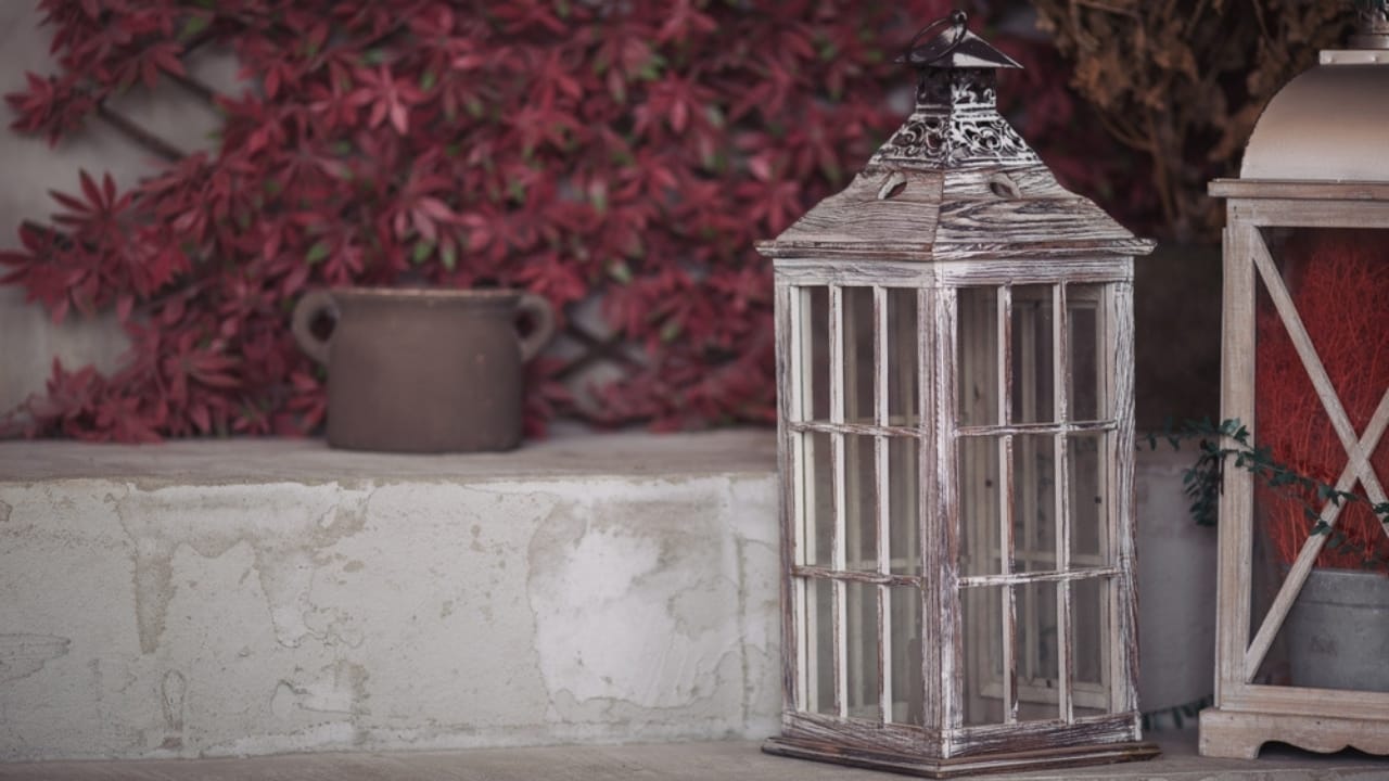 Cozy Fireplace Vibes: 25 Fall Mantel Decor Ideas for 2024 22 Cozy Fireplace Vibes: 25 Fall Mantel Decor Ideas for 2024 - vintage wooden lantern ss2387347099