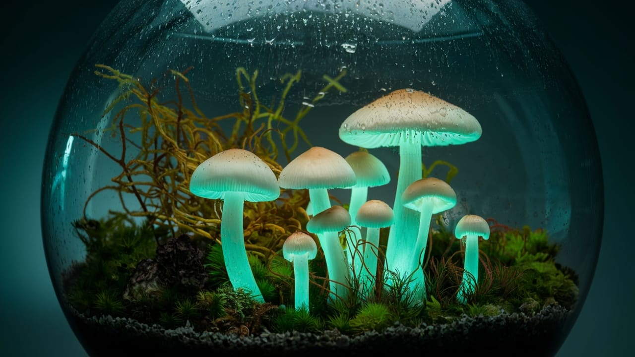 15 Creative Terrarium Ideas to Spark Your Love for Gardening 14 15 Creative Terrarium Ideas to Spark Your Love for Gardening - Bioluminescent Terrarium a 1