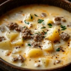 Cozy Up with Wisconsin's Creamy Crockpot Potato & Hamburger Soup 4 Cozy Up with Wisconsin's Creamy Crockpot Potato & Hamburger Soup - Creamy Potato Hamburger Soup 1