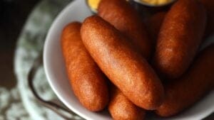 The Secret to Better Corn Dogs? A Sourdough Batter Upgrade 1 The Secret to Better Corn Dogs? A Sourdough Batter Upgrade - Homemade Sourdough Corn Dogs 1