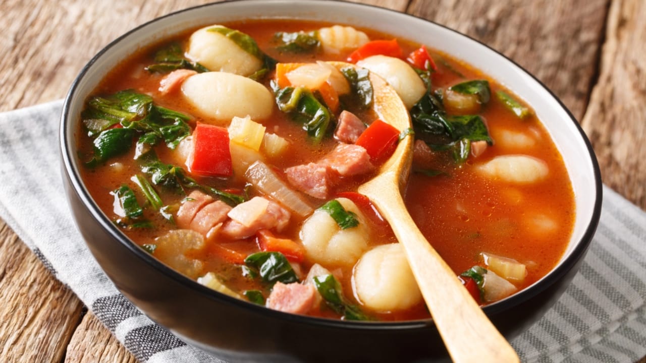 10 High-Protein Soups That Make Weight Loss Feel Like Comfort Food - Italian Sausage Soup dp328386770