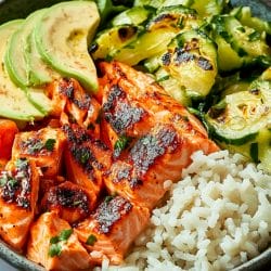 Why This Super Simple Salmon Bowl Recipe Should Be Your Go-To Meal 5 Why This Super Simple Salmon Bowl Recipe Should Be Your Go-To Meal - Salmon Bowl
