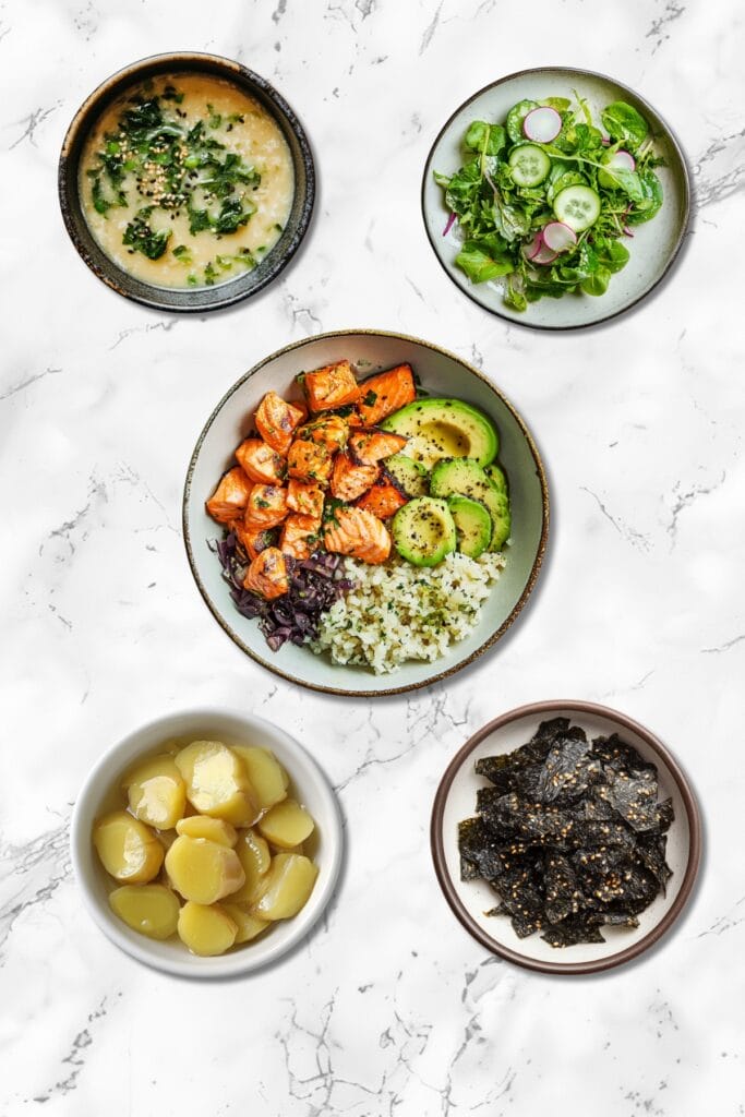 Why This Super Simple Salmon Bowl Recipe Should Be Your Go-To Meal 3 Why This Super Simple Salmon Bowl Recipe Should Be Your Go-To Meal - Salmon Bowl Pairings