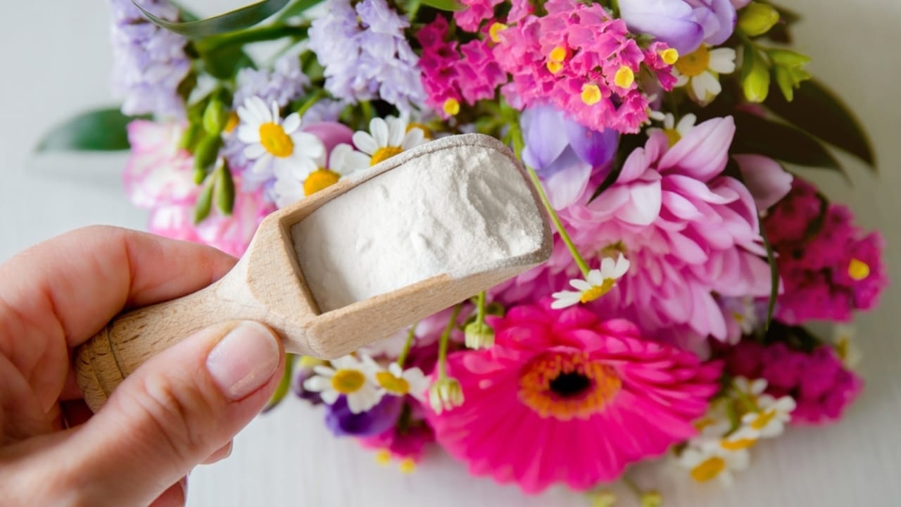 14 Clever Ways to Use Baking Soda Around the House 15 14 Clever Ways to Use Baking Soda Around the House - baking soda powder inside cut flowers ss2156706557